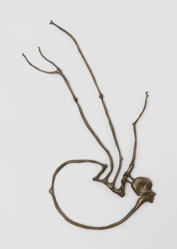 Helen Evans Ramsaran Webs and Veils, 1978 Bronze with Brown Patina 60 x 36 x 2 in 152.4 x 91.4 x 5.1 cm