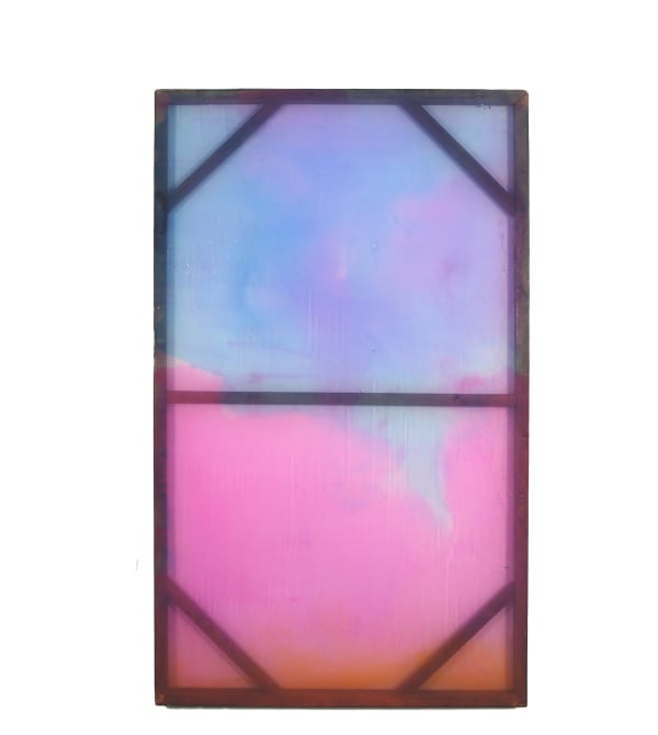 Chris Watts The spirits that lend strength are invisible XIX, 2023 Pigments, resin, acrylic, poly-chiffon, stained wood 76 x 44 inches 193 x 111.8 cms
