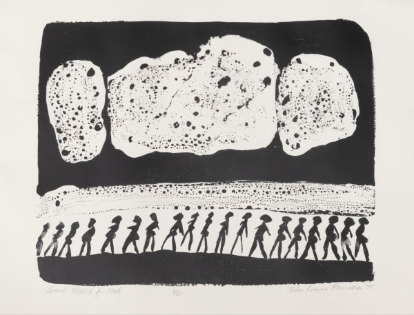 Helen Evans Ramsaran Grand March for Food, 1975 Lithograph 19" L x 15" H Edition of 20