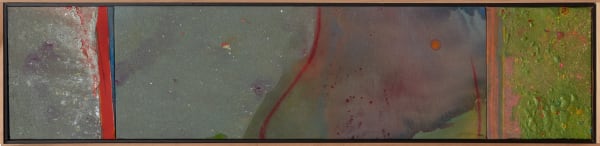 Carl E. Hazlewood Silver Lode/Gravel, 2000 Acrylic Polymer Emulsion on Canvas 10 x 44 x 1 inches 25.4 x 111.8 x 2.5 cms