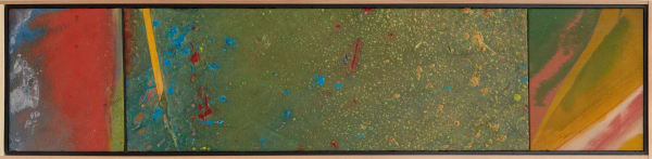Carl E. Hazlewood Field Dreaming Yellow Incursion, 2000 Acrylic Polymer Emulsion on Canvas 10 x 44 x 1 inches