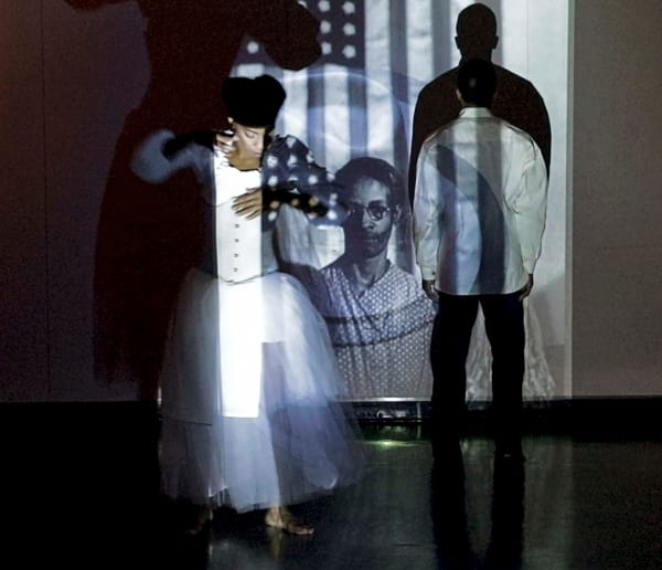 Deborah Willis Reflections Gordon Parks’ “American Gothic”, 2018 Projection reflection, archival pigment print on Canson Platine Fibre Rag 18 x 21 inches 45.7 x 53.3 cms Edition of 3