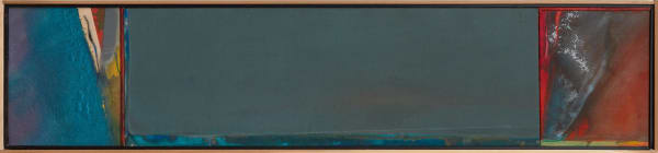 Carl E. Hazlewood Grey Beauty Red Cloud, 1997 Acrylic Polymer Emulsion on Canvas 10 x 46 x 1 inches