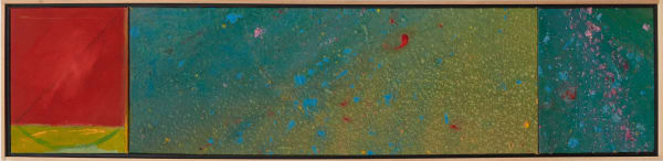 Carl E. Hazlewood Charons Boat Rain, 2000 Acrylic Polymer Emulsion on Canvas 10 x 44 x 1 inches