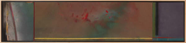 Carl E. Hazlewood Some Gold Red Beauty, 1997 Acrylic Polymer Emulsion on Canvas 10 x 46 x 1 inches