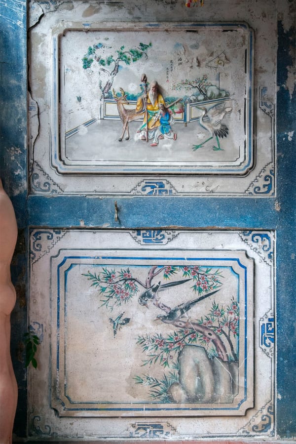 20th Century Paintings Depicting Scenes of Life in Shades of Blue and Green, Alex, So Heng Tai