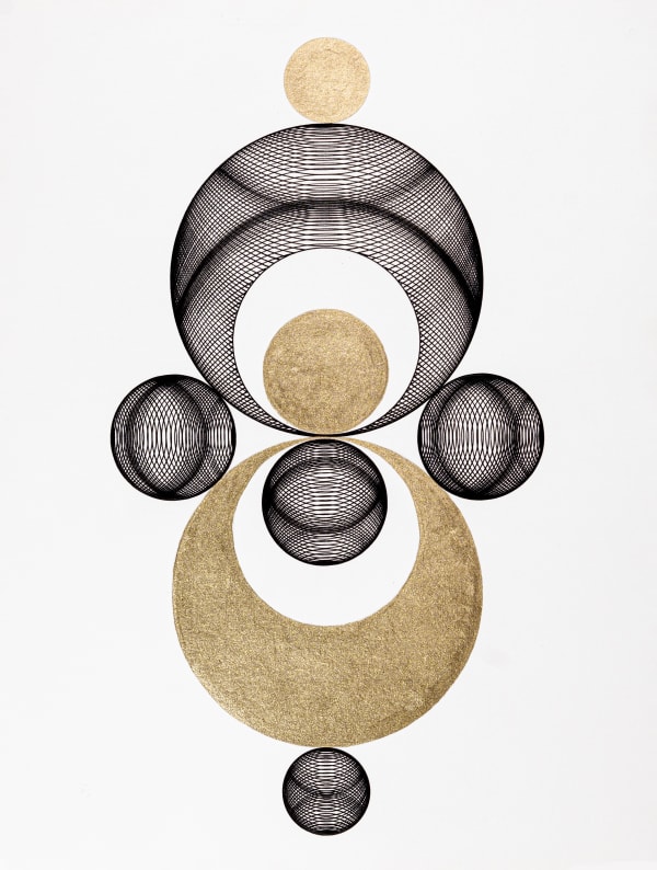 Peter Yuill Hyperion, 2023 Ink and Metallic Paint on Cotton Rag Paper