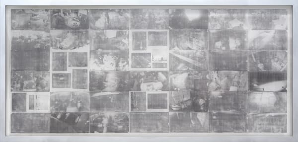 Julieanne Ng Manual for making space 2, 2025 Image transfer 38 ½ x 80 ¼ inches