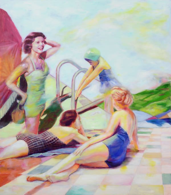 Victoria Fabella Sunbathers, 2025 Oil on canvas 48 x 42 inches