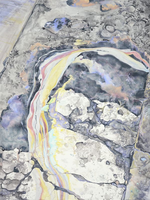 Joanolasco and the End and the Beginning and the, 2025 Watercolor on paper 40 x 30 inches