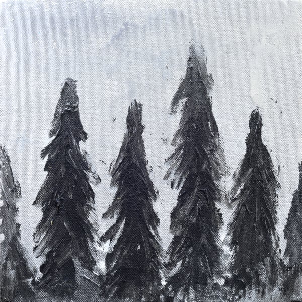 Pow Martinez Unified Filed, 2025 Acrylic and spray paint on canvas 10 x 10 inches