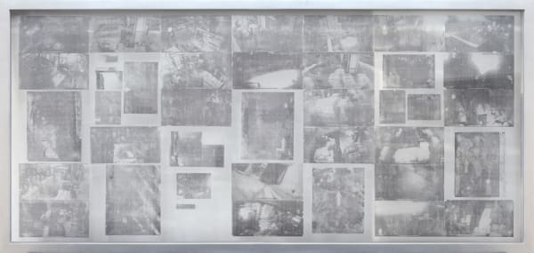 Julieanne Ng Manual for making space 1, 2025 Image transfer 38 ¼ x 80 ¼ inches