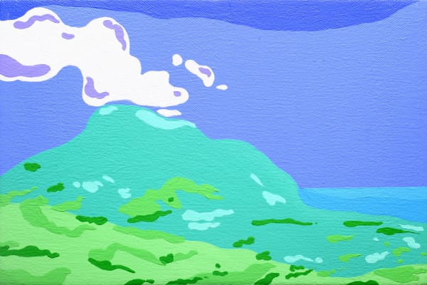 Cholo Cardenas Trailway, 2025 Acrylic on canvas 8 x 12 inches