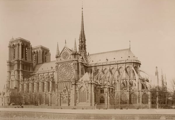 Séraphin-Médéric Mieusement, Cathédrale Notre-Dame de Paris: face latérale sud, Île-de-France, circa 1860s-90s