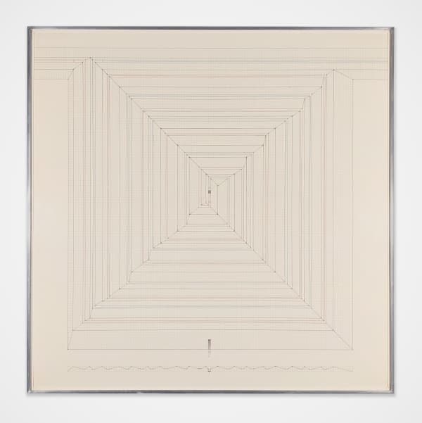 Architectural drawing plan for an abstract space by artist Will Insley