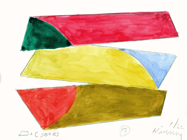 Charles Hinman, Rectangle + Curve Series 15, 2022