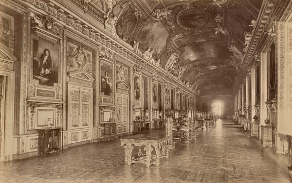 Neurdein Frères, Musée du Louvre: La Galerie d’Apollon, Paris, Île-de-France, circa 1860s-90s