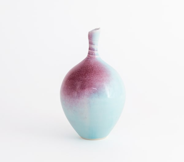 Celadon Blush Bottle Vase