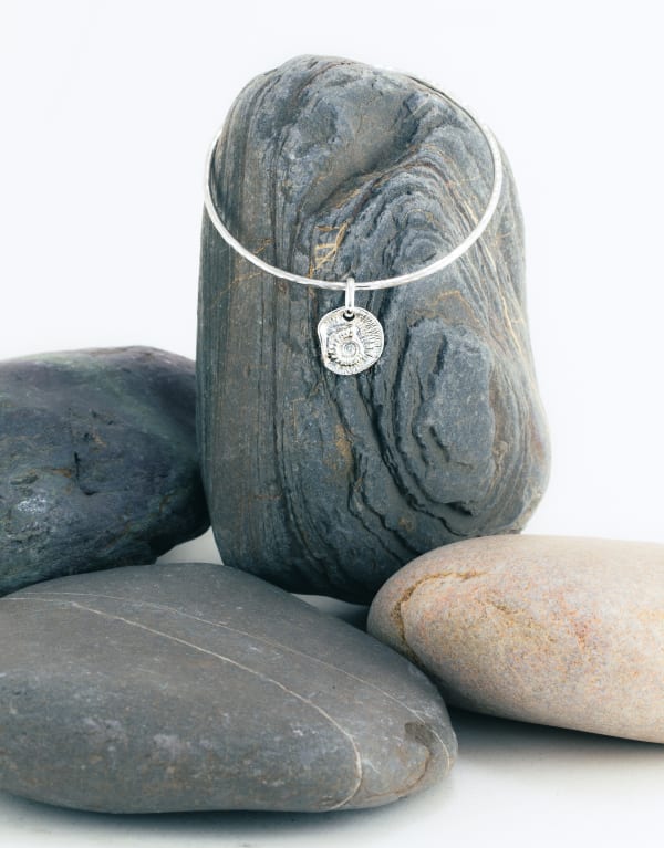 Ammonite Charm Bangle