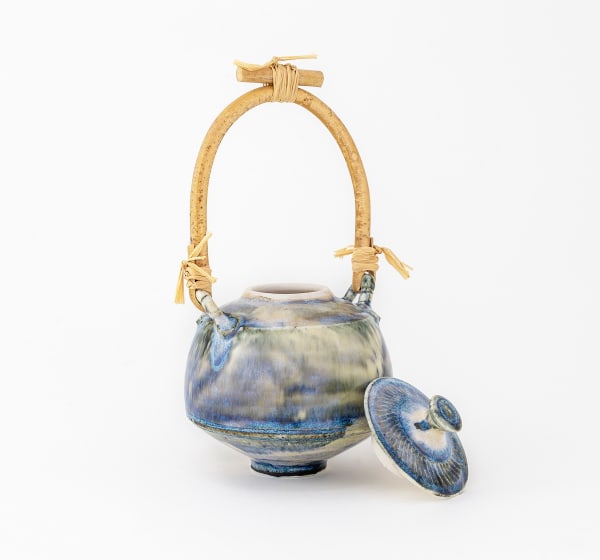 Bamboo Handled Lidded Jar