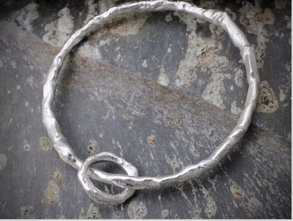 Marsha Drew, Rockpool Rustic Bangle with one Halo Charm