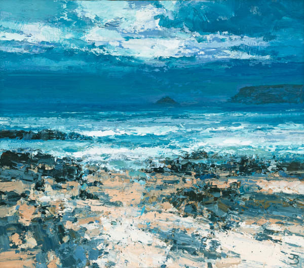Leaden Skies and Passing Showers, Pentire Point John Brenton Oil on Canvas