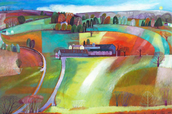 Where the Cows Go Debbie Lush Acrylic on canvas