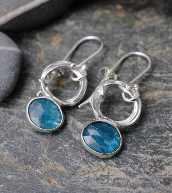 Marsha Drew, Balance Earrings with Blue Kyanite