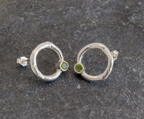 Marsha Drew, Rockpool Halo Stud Earrings with Peridot