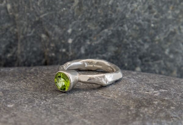 Marsha Drew, Rockpool Rustic Ring with large Peridot