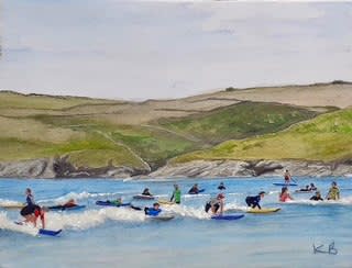 Surfing Polzeath