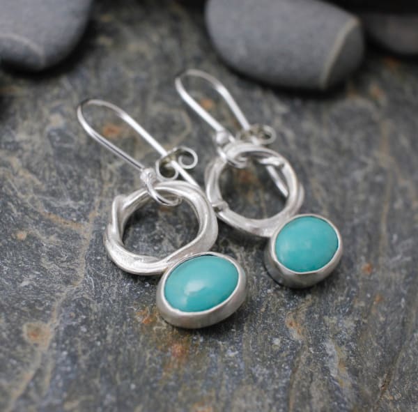 Marsha Drew, Balance Earrings with Turquoise