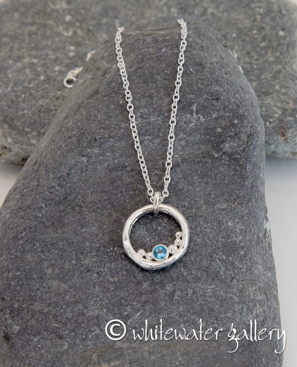 Marsha Drew, Rockpool Bubble Pendant with Swiss Blue Topaz