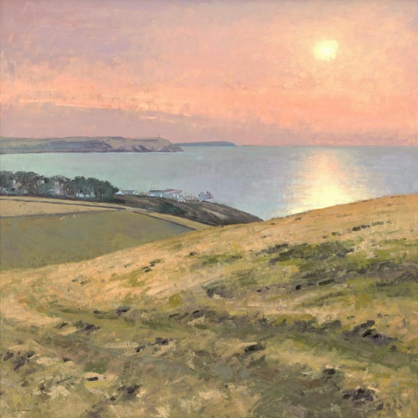 Evening Sky from Pentire Glaze Andrew Barrowman Oil on Canvas