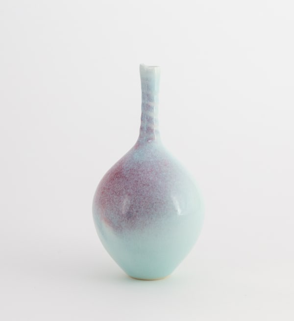 Celadon Blush Bottle Vase