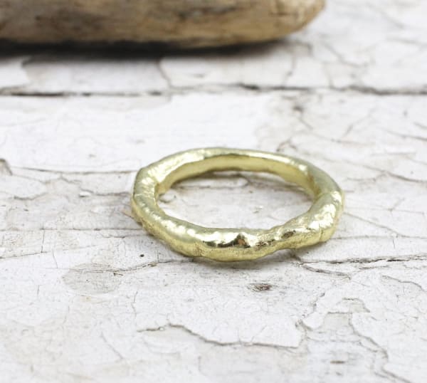 Gold Rustic Rockpool Ring