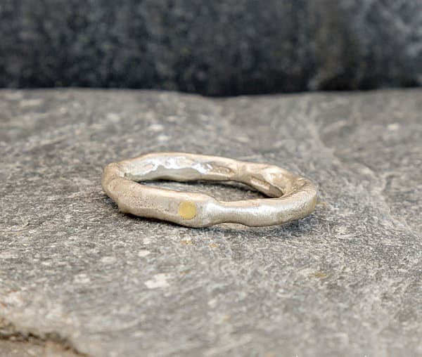 Marsha Drew, Rockpool Ring with Gold Compass Points