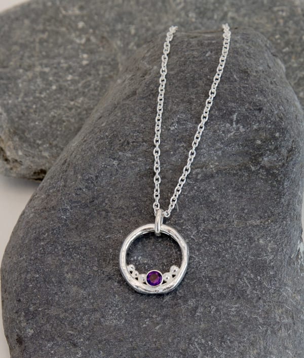Rockpool Bubble Pendant with Ameythst