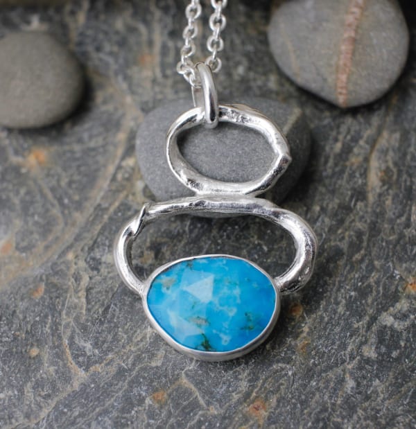 Marsha Drew, Balance Pendant with Turquoise Gemstone