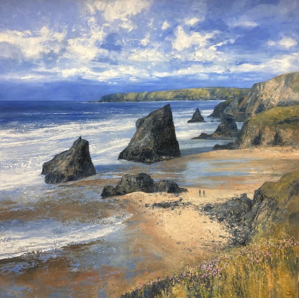 Bedruthan Steps John Brenton Oil on Canvas