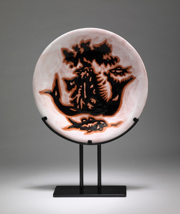 Jean Lurçat, Plate - White - Mermaids, c. 1955