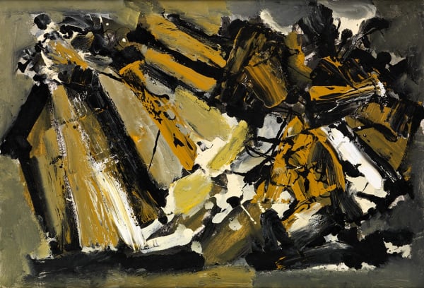 Frank Avray Wilson, FAW832 - Configuration in Ochre and Grey, c. 1957