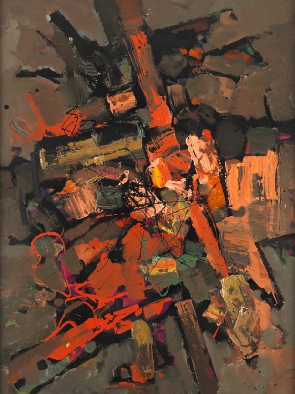 Frank Avray Wilson, FAW823 - Composition in Red, 1989