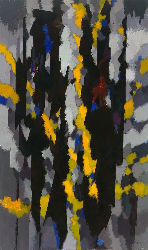 William Gear RA, Vertical, Yellow Flash, 1964