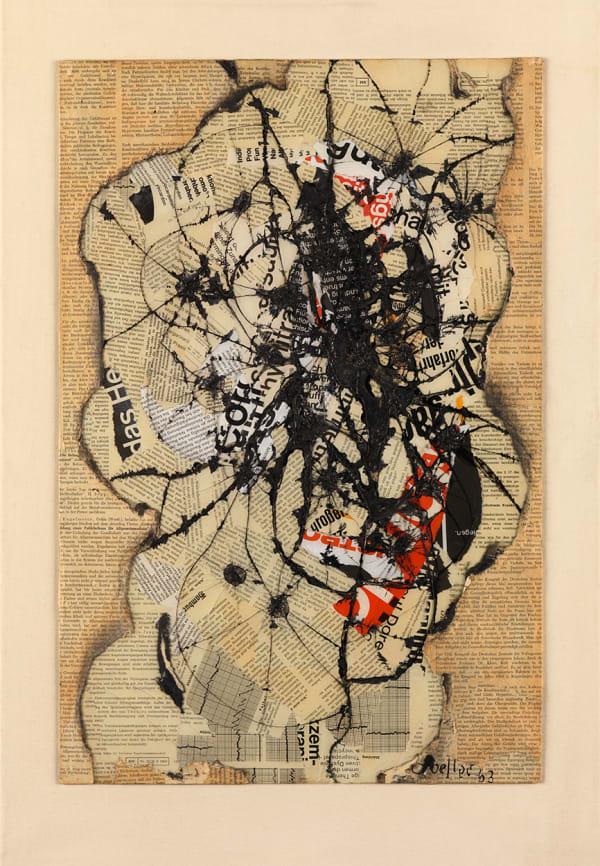 Reinhold Koehler, Raum-Feld-Körper, Contre-Collage, 1963