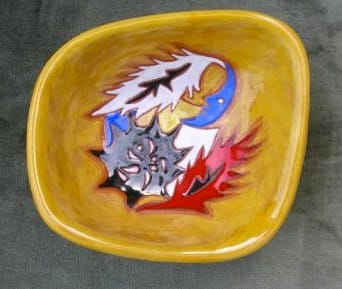 Jean Lurçat, Bowl - Vide Poche - Yellow - Dusk, c. 1955