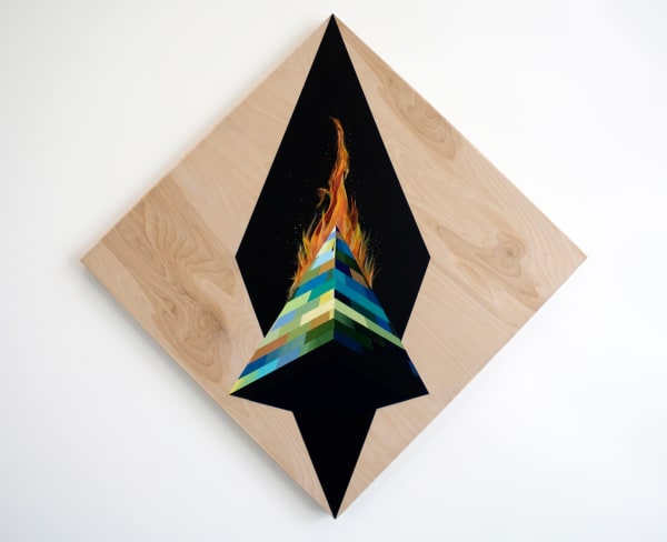 Suzanne Wright, Obelisk on Fire, 2017-2018