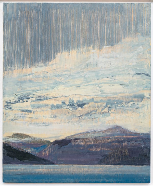 Herald Nix Untitled Shuswap Lake, B.C. June #23, 2025 Oil on birch panel 11 1/2 x 9 1/2 inches 29.2 x 24.1 cm. 17 1/2 x 15 1/2 inches (framed) 44.5 x 39.4 cm.