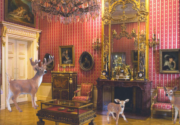 Vikky Alexander, Deer in the Wallace Collection Study, 2013