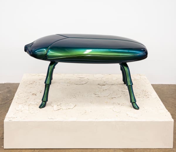 Lianne Barnes The Messenger, 2024 Fiberglass Base: MDF, papier mache, lime/Roman clay 39 x 20 x 18 inches 99.1 x 50.8 x 45.7 cm. 46 x 36 x 8 inches base 116.8 x 91.4 x 20.3 cm.